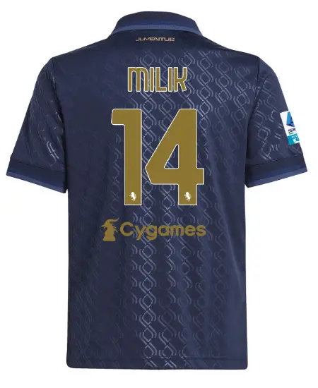 Juventus Trikots Shop – juventus drittes trikot 202425 – kinder – 14 – milik – serie a-pack Trikots und mehr entdecken