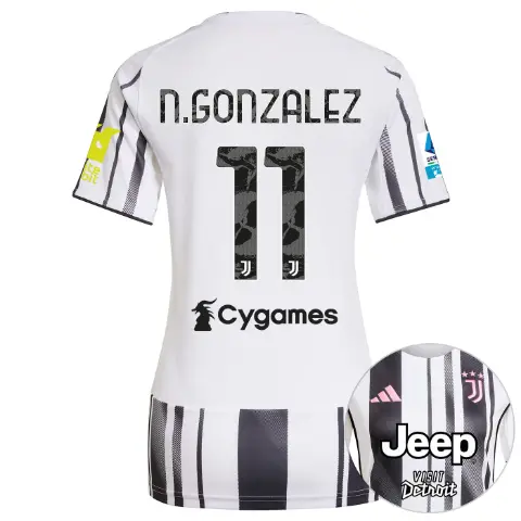 Juventus Trikots Shop – juventus heimtrikot 202526 – damen – serie a pack – 2526 – Ärmelsponsor whitebit – 11 – n. gonzalez Trikots und mehr entdecken