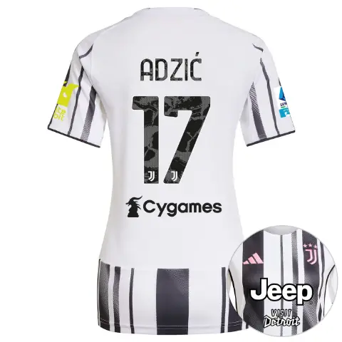 Juventus Trikots Shop – juventus heimtrikot 202526 – damen – serie a pack – 2526 – Ärmelsponsor whitebit – 17 – adziĆ Trikots und mehr entdecken