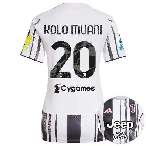 Juventus Trikots Shop – juventus heimtrikot 202526 – damen – serie a pack – 2526 – Ärmelsponsor whitebit – 20 – kolo muani Trikots und mehr entdecken