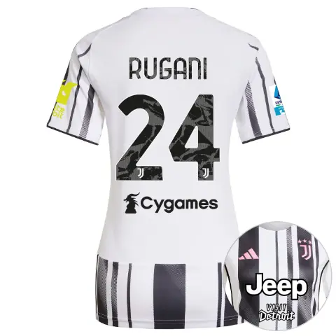 Juventus Trikots Shop – juventus heimtrikot 202526 – damen – serie a pack – 2526 – Ärmelsponsor whitebit – 24 – rugani Trikots und mehr entdecken