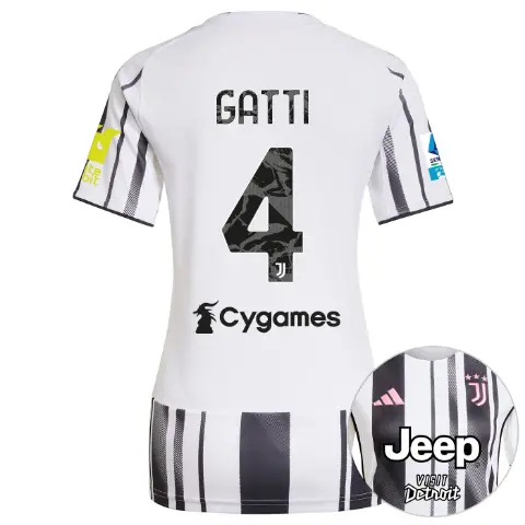 Juventus Trikots Shop – juventus heimtrikot 202526 – damen – serie a pack – 2526 – Ärmelsponsor whitebit – 4 – gatti Trikots und mehr entdecken