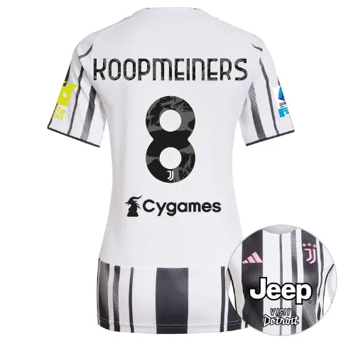 Juventus Trikots Shop – juventus heimtrikot 202526 – damen – serie a pack – 2526 – Ärmelsponsor whitebit – 8 – koopmeiners Trikots und mehr entdecken