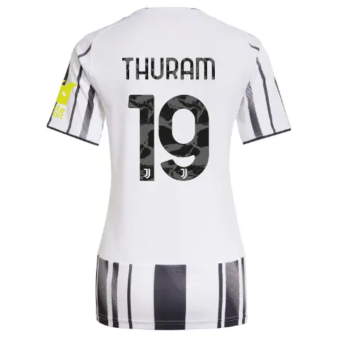 Juventus Trikots Shop – juventus heimtrikot 202526 – damen – Ärmelsponsor whitebit – 19 – thuram Trikots und mehr entdecken