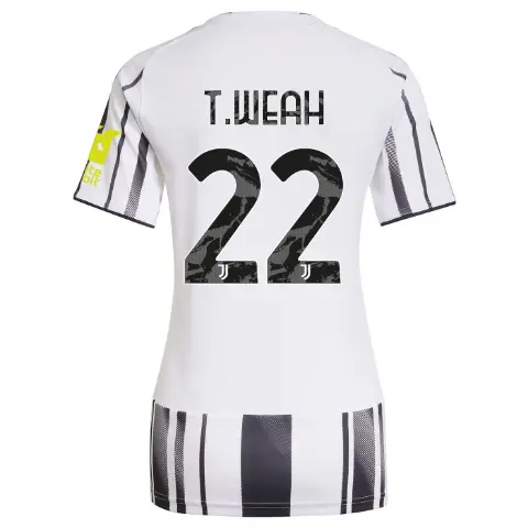 Juventus Trikots Shop – juventus heimtrikot 202526 – damen – Ärmelsponsor whitebit – 22 – t.weah Trikots und mehr entdecken