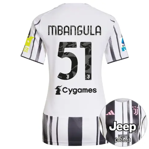 Juventus Trikots Shop – juventus heimtrikot 202526 – damen – serie a-pack – 2526 – Ärmelsponsor whitebit – 51 – mbangula Trikots und mehr entdecken