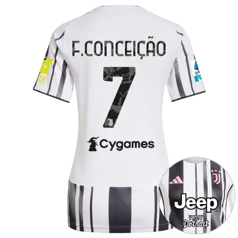 Juventus Trikots Shop – juventus heimtrikot 202526 – damen – serie a pack – 2526 – Ärmelsponsor whitebit – 7 – f.conceiÇÃo Trikots und mehr entdecken